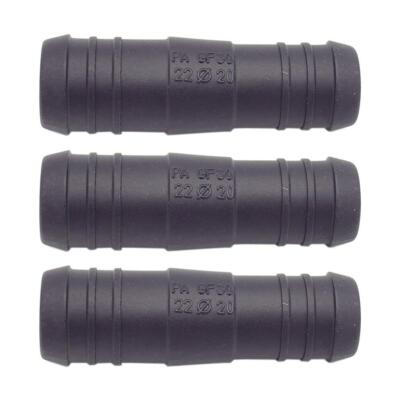3 x YOU.S Schlauchverbinder Zwischenstück RGV Ø 22mm 20mm Gerade Form Reduzierer