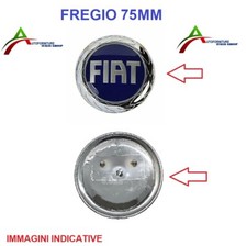 LOGO STEMMA FREGIO ANTERIORE BLU DIAMETRO 75MM PER FIAT PUNTO 99> 1999>