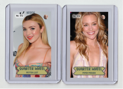 Peyton List rare MH Quarter Wheel #'d 3/3 Tobacco card no. 612