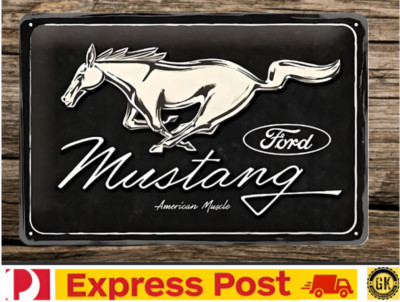 tin signs man cave shed garage Nostalgic-Art Ford Mustang Horse logo sign gifts