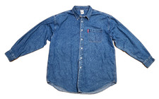 Vtg Warner Bros Studio Denim Shirt Mens XL Looney Tunes Embroidered Shacket 90s