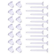 Plastic Earrings,Clear Earrings Clear Post Earring Posts and 200PCS-Flat 3mm