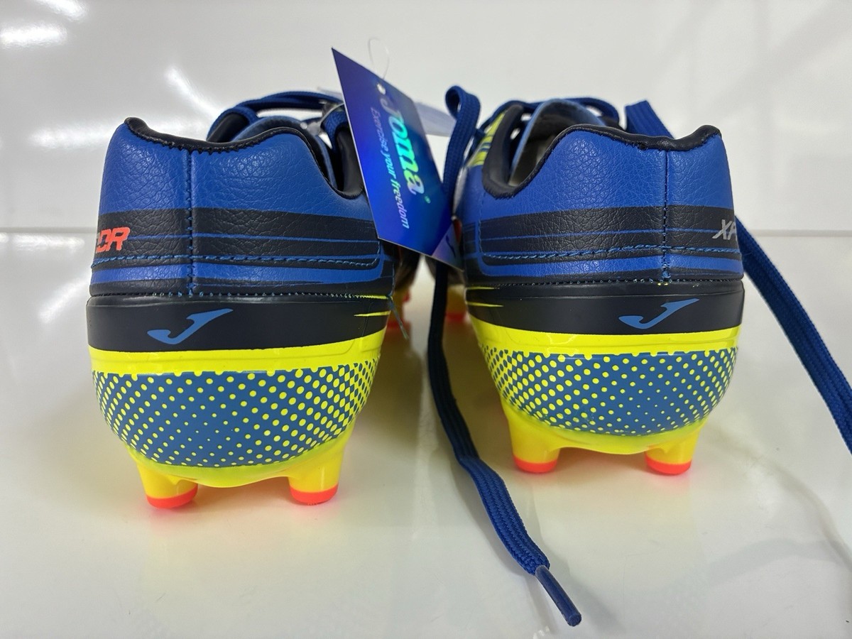 New JOMA Soccer Cleats Spander 2205 Firm Ground Blue Lemon