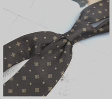 New Classic Polka Dot Brown JACQUARD WOVEN 100 Silk Men's Necktie Tie