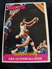 1975-76 Topps - Julius Erving #300. ABA All-Star. Nets. EX