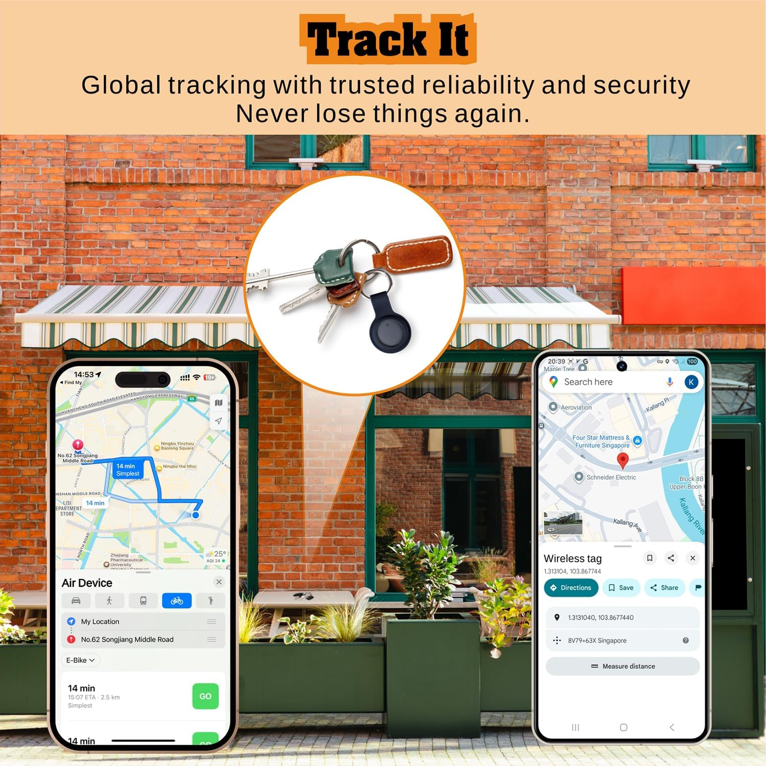 One Tag Android Reyke 2026 Android Tracker Tags-4 Pack for Android & iOS, Dual-System ...
