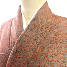 JAPANESE KIMONO FINE PATTERN 148.5cm 4 ft 10 in PURE SILK ZZ1171
