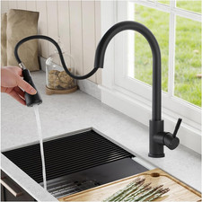 Kitchen Faucet With Pull-Out Shower 60 cm - Black Kitchen Sink Mixer