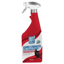 OUT Super Strength Pet Stain and Odour Remover 500ml for dogs and cats spray