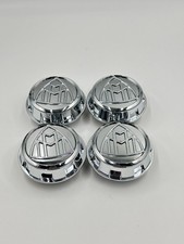 🔎 AMG Maybach Wheel Center Caps 60mm Screw-On Black Chrome 4pcs Mercedes Benz