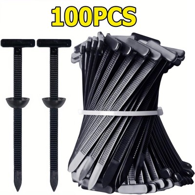 20/50/100Pcs Nylon Universal Cable Tie Buckle, Heavy Duty Self-Locking