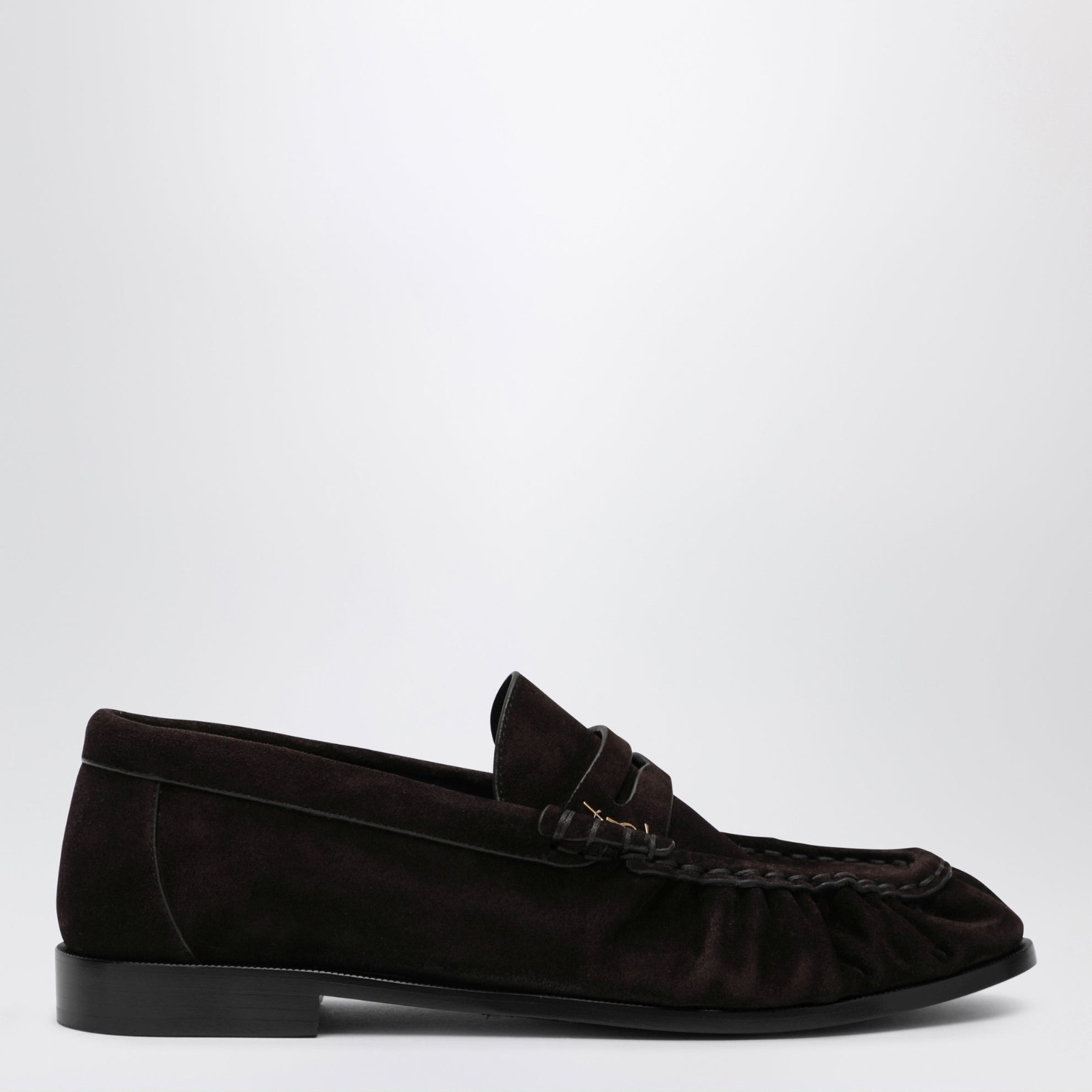 SAINT LAURENT Le Loafer Brown Suede Moccasins New & Authentic