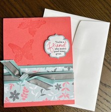 Handmade Friendship card, Stampin up, make a friend smile today 