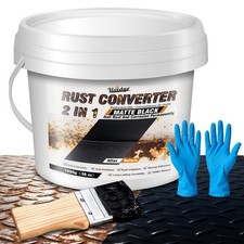 2 in 1 Rostumwandler & Metallgrundierung, 1L / 1000G Mattschwarz Rostl&ouml;ser f&uuml;r mich