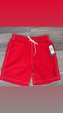 Nautica Performance Formulaone Size Small Mens Swim Trunks New W Tags Red