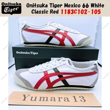 Onitsuka Tiger Mexico 66 White Classic Red 1183C102-105 Unisex Size