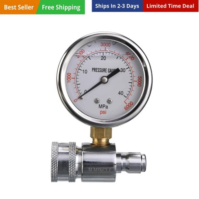 #ad #ad Pressure Washer Gauge Kit 3 8 Inch Quick Connect 6000 PSI $32.30