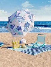 6' Outdoor Patio Beach Umbrella with Fringe - Sun Squad