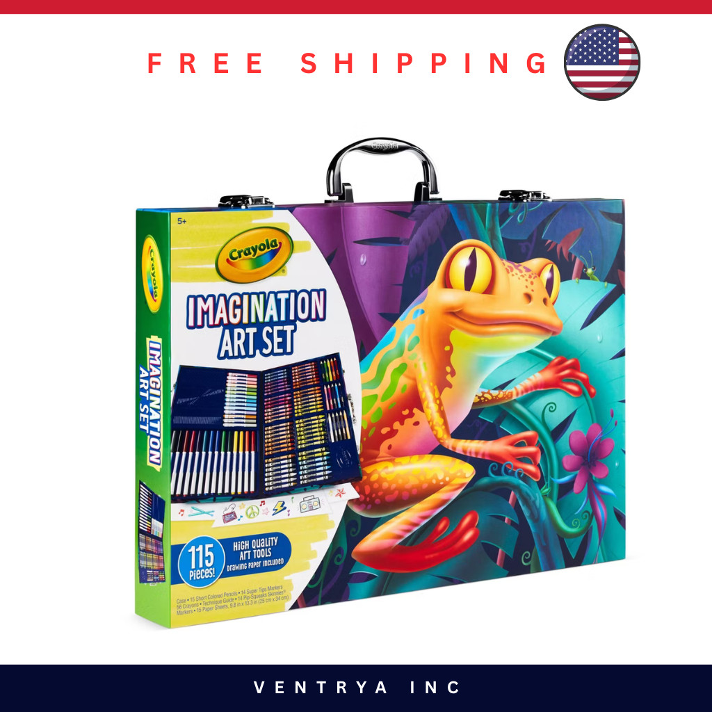 Crayola 115pc Imagination Art Set Case Drawing Coloring Kit Crayons Kids Craft