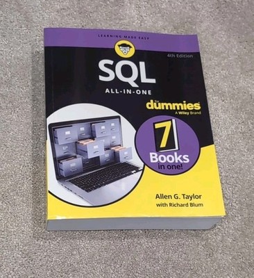 Learning SQL All-in-One For Dummies by Allen G Taylor Paperback Book Brand New 
