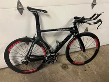 Pinarello Graal TT/ Triathalon Racing Bike,, Black & Red Aero 58 Centimeter