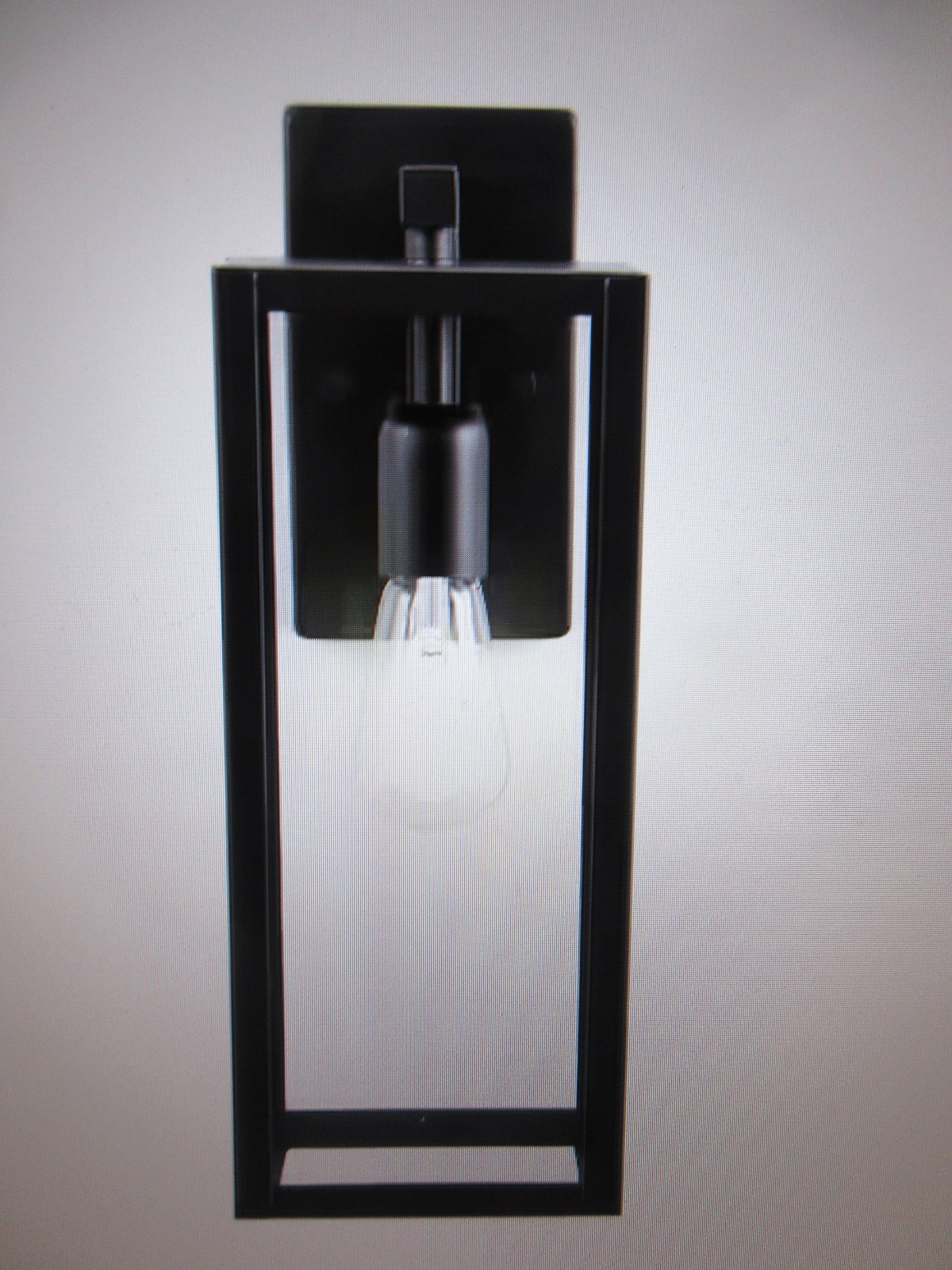 Globe Hurley 16 in. 1-Light Modern Black Hardwired Outdoor Wall Light - 44833