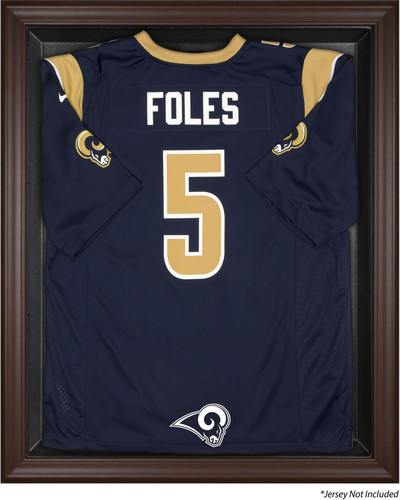 Los Angeles Rams Brown Framed Logo Jersey Display Case