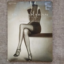 Donna Karan Black Ultra Sheer Toner Hosiery Pantyhose Signature Collection Small