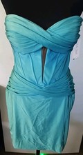 Style Steel Pure Culture Formal Sleeveless Teal Dress For Parts And Or Repair
