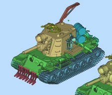 3D Printing S-series KV-2 3D style "Crimson Legion" tank Unpainted Model Kit