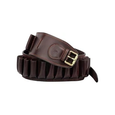 Hunting Shooting Leather Shotgun Bandolier 12 Gauge Cartridge Belt Ammunition