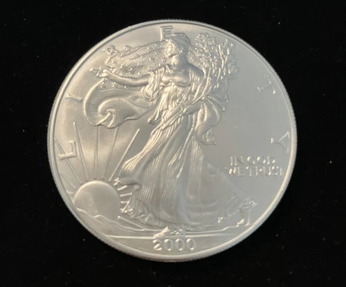 2000 American Silver Eagle ASE 1oz .999 Fine Silver BU In Capsule