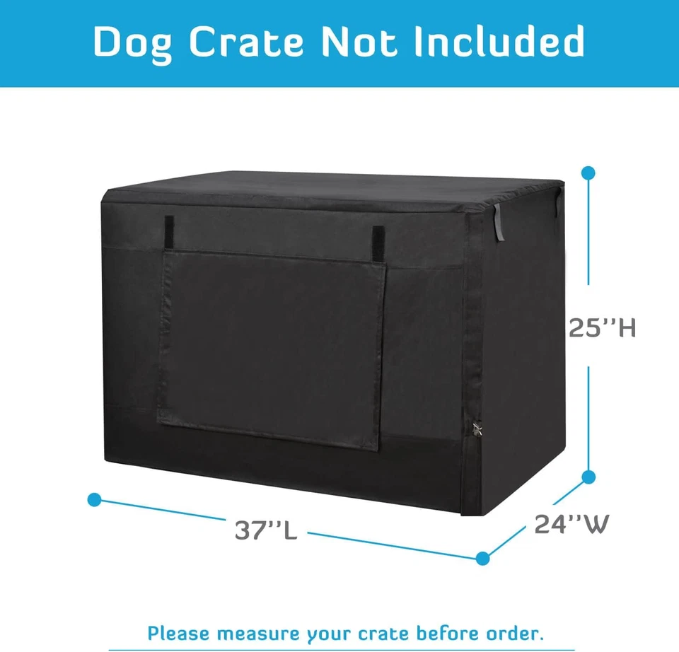 Dog Crate Cover 36 Inch Kennel for Medium Dog, Heavy Duty Oxford Fabric,With Dou - Image 2 of 4