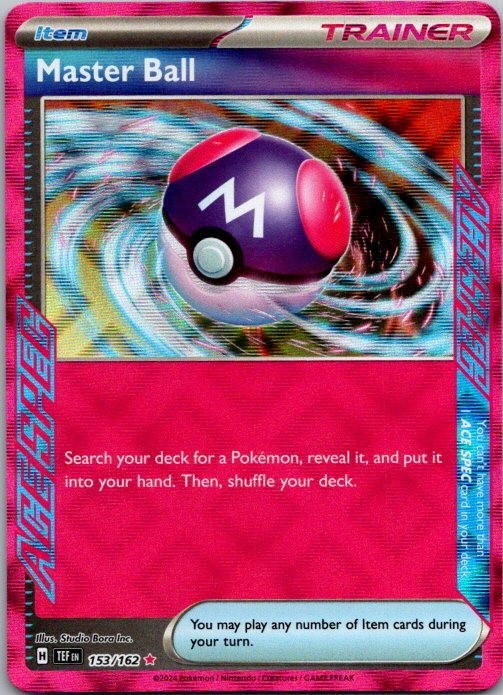 Master Ball Holo ACE SPEC Rare SV05: Temporal Forces 153/162 NM