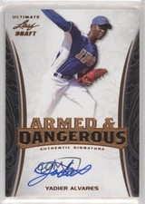 2015 Leaf Ultimate Draft Bronze Etched Foil Yadier Alvarez Alvares Auto kx2