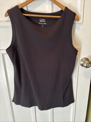 Croft & Barrow Women's 'The Classic Tank' Large Black Tank Top