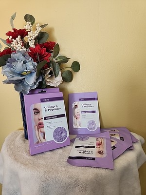 Envy Collagen & Peptides Anti-Aging Sheet Face Mask (5 sheets per box)