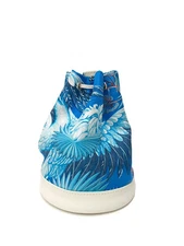 Hermes So Kelly Tiny Shoulder Bag Silk & Vaux Swift Blue White Red T #T1373