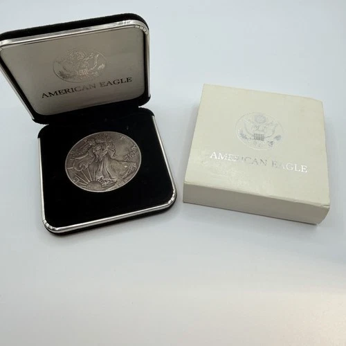 1992 American Silver Eagle 1oz Fine Silver One Dollar Coin with Toning