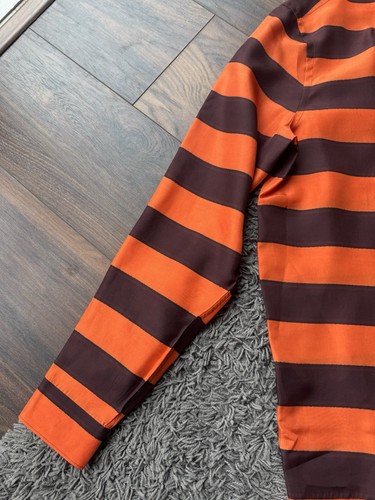 Camisa de seda a rayas Prada Milano | Naranja | Talla 41EU | Precio de venta sugerido por el fabricante 990 GBP manga larga - Imagen 8 de 18
