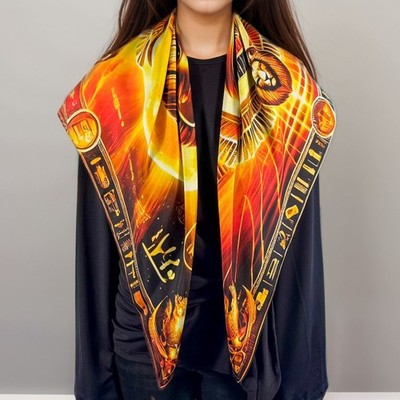 Seidenquadrat 88 cm SCHAF | Schal AKÅSA Biarritz | 22-31 Janv & 8-22 Sept