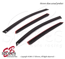 Black Tinted Out-Channel Vent Visor Deflector 4pcs For 2013-2015 Nissan Sentra