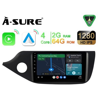 9'' 64GB Android 15 9'' Autoradio GPS Navi CarPlay für Kia Ceed JD 2012-17 +Kam