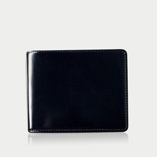 Black Shell Cordovan Leather Wallet