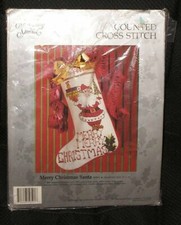 Something Special Candamar Merry Christmas Santa Stocking Cross Stitch Kit 50591