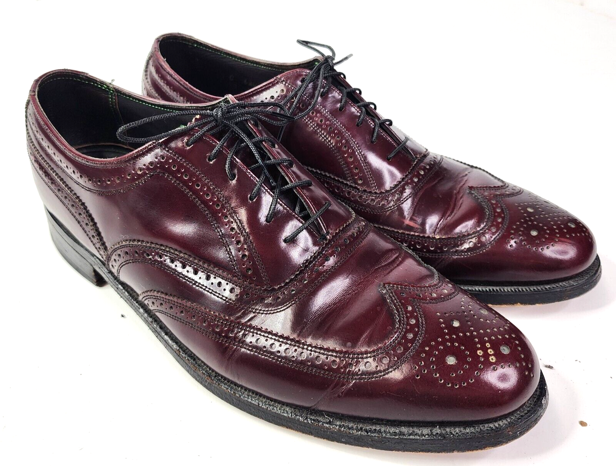 Florsheim Wingtip Oxford Burgundy Oxblood Dress Brogue Shoes Imperial Cordovan Florsheim Shoes Imperial Wingtip Leather Burgundy Oxblood  main image 2