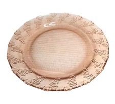 KIG Indonesia, Depression Pink Glass Dinner Plate, Harvest Grape 10 inch