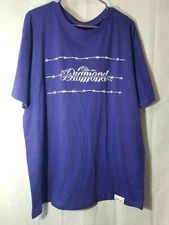 Diamond Supply Co Diamond Giant Script Barb Wire T-Shirt Purple