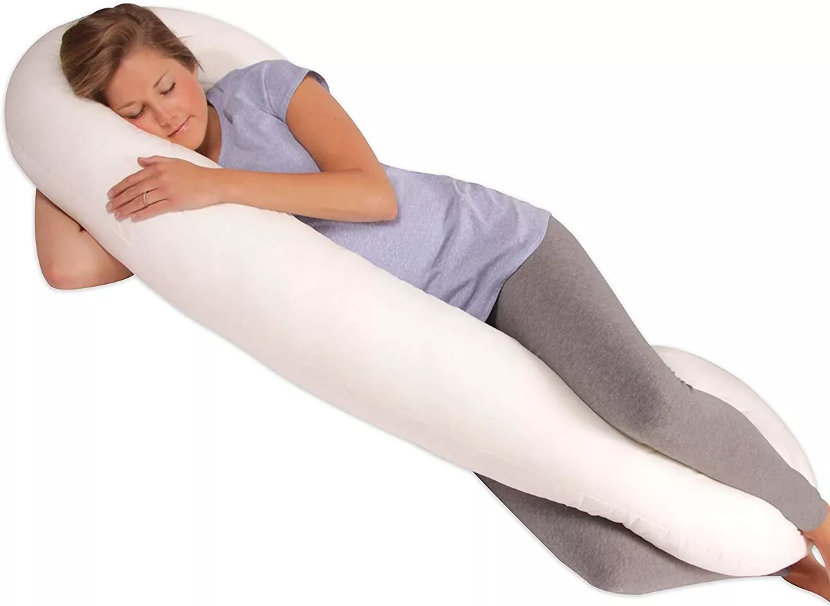 Leachco Snoogle Original Maternity Pregnancy Total Body Pillow 60