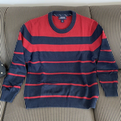 Cotton Drifter Sweater L Red and Blue 
